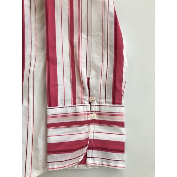 Ann Taylor LOFT Women’s Button Down Rose And White Long Sleeve Top Size 0 - Picture 5 of 5